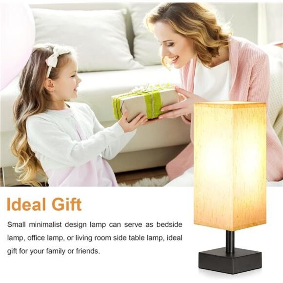 Small Table Lamp for Bedroom - Bedside Lamps for Nightstand, Minimalist Night - Picture 5 of 8
